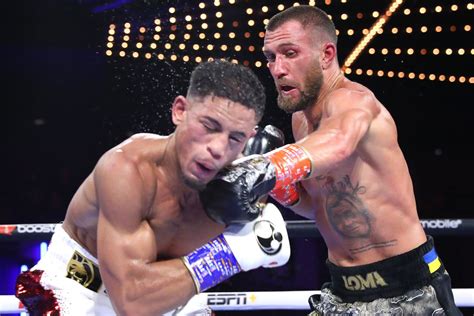 lomachenko's last fight|Vasiliy Lomachenko is back, defeats Jamaine Ortiz by .